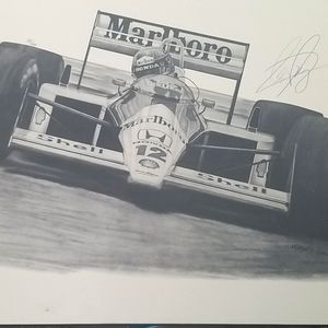 Ayrton Senna Artist Signed Print